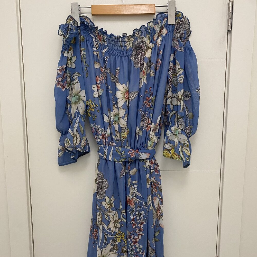 Fjo Off the Shoulder Floral Dress - Made in Greece